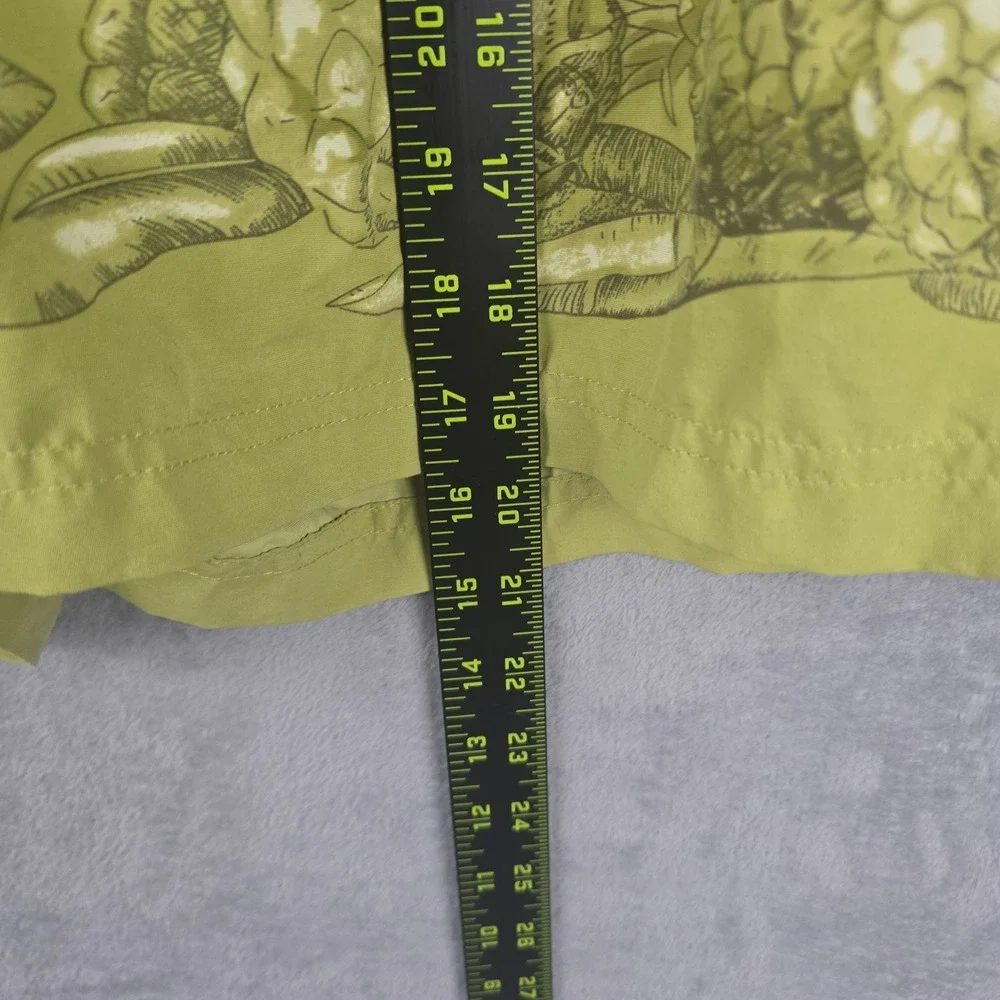Tommy Bahama Vintage Men XXL Lime Green Pineapple Print Swim Trunks Board Shorts
